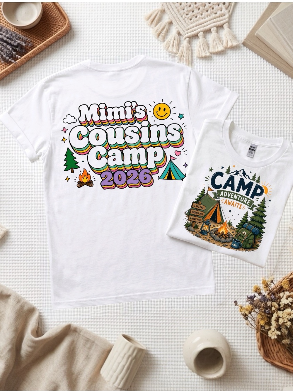 Customized camping T- shirts New made to order for groups or individuals